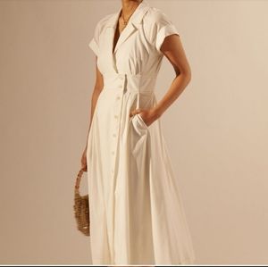 NWT Maeve Poplin Midi Shirtdress Anthropologie - Size 8